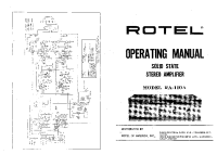 Rotel-RA-110A - Owners manual 